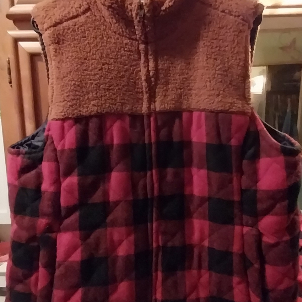 Buffalo plaid vest